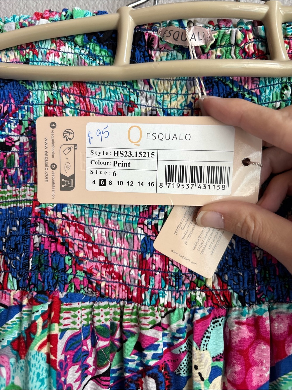 Esqualo Women's Blue Multi Floral Vacation Mode Dress - Picture 4 of 6